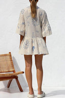 Vestido corto suelto estilo étnico