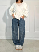 Balon Terzi Parlak Denim Kot Pantolon