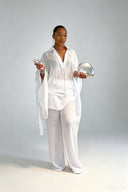 Conjunto de túnica extragrande y pantalón