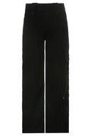 Pantaloni din denim cu buzunare, stil retro stradal