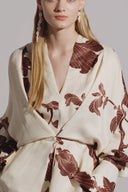 Abito Kimono con Stampa Origami
