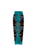 3Dブルーフローラルバストデコプリント水着