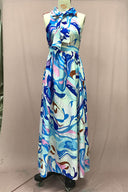 Abito in chiffon floreale stile francese