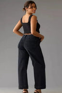 Forlængende højtaljede microflare jeans