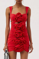 Conjunto de traje de baño con apliques florales
