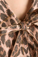 Leopar Desenli Mini Elbise