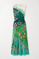 Satin Twist Printet Kjole
