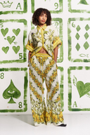 Anastasie Mid Sleeve Hose-Set mit Blumenmuster