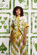 Anastasie Mid Sleeve Hose-Set mit Blumenmuster