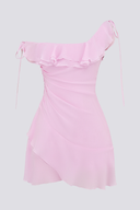 Anissa Off Shoulder Flæse Mini Kjole