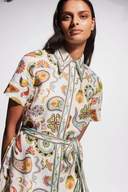 Vestito lungo Anouche a maniche corte con fantasia paisley
