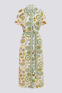 Vestito lungo Anouche a maniche corte con fantasia paisley