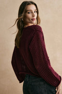 Grober Strick-Cardigan