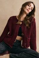 Grober Strick-Cardigan