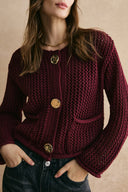 Grober Strick-Cardigan