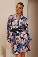 Rochie casual cu cordon în talie
