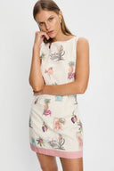 Rochie casual fără mâneci din in