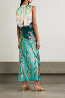 Satin Twist Printet Kjole