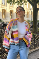 Oversized og Farverig Cardigan