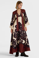 Abito in satin con stampa Grenadilla