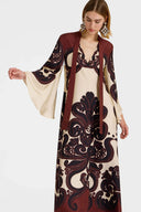 Abito in satin con stampa Grenadilla
