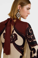 Abito in satin con stampa Grenadilla