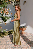 Vestido Maxi Margot - Verde-oliva