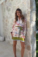 Rochie de resort tip A-line cu mâneci lungi