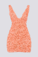 Gaëlle Florales Minikleid mit tiefem Ausschnitt