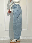 Balon Terzi Parlak Denim Kot Pantolon