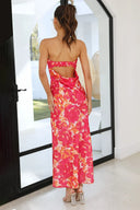 Abito Maxi Miya - Floreale Rosa/Rosso