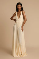 Robe Maxi Lavinia à Décolleté Plongeant