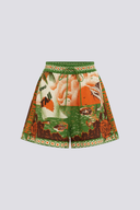 Léocadie Shorts-Set mit kurzem Arm und Sonnenuntergangs-Print