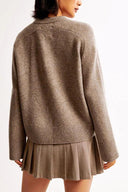 Cozy Knit Sweater & Pleated Mini Skirt Set