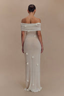 Robe maxi en maille orchidée