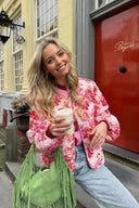 Veste micro jacquard florale Maeve