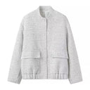 Jacke mit kleinen Pailletten und Stehkragen
