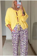 Cardigan con fiocco