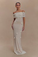 Robe maxi en maille orchidée