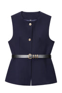 Completo urbano con blazer smanicato e pantaloni