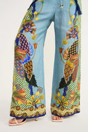 Set pantaloni cu imprimeu floral și mâneci bufante Félice