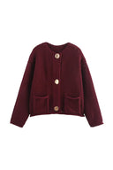 Grober Strick-Cardigan