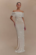 Robe maxi en maille orchidée