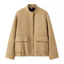 Jacke mit kleinen Pailletten und Stehkragen