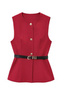 Completo urbano con blazer smanicato e pantaloni