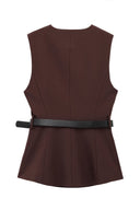 Completo urbano con blazer smanicato e pantaloni