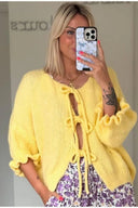Cardigan con fiocco
