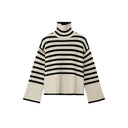 Maglione a collo alto a righe
