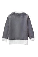 Finstrikket Cardigan med Kontrastkant
