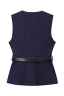 Completo urbano con blazer smanicato e pantaloni